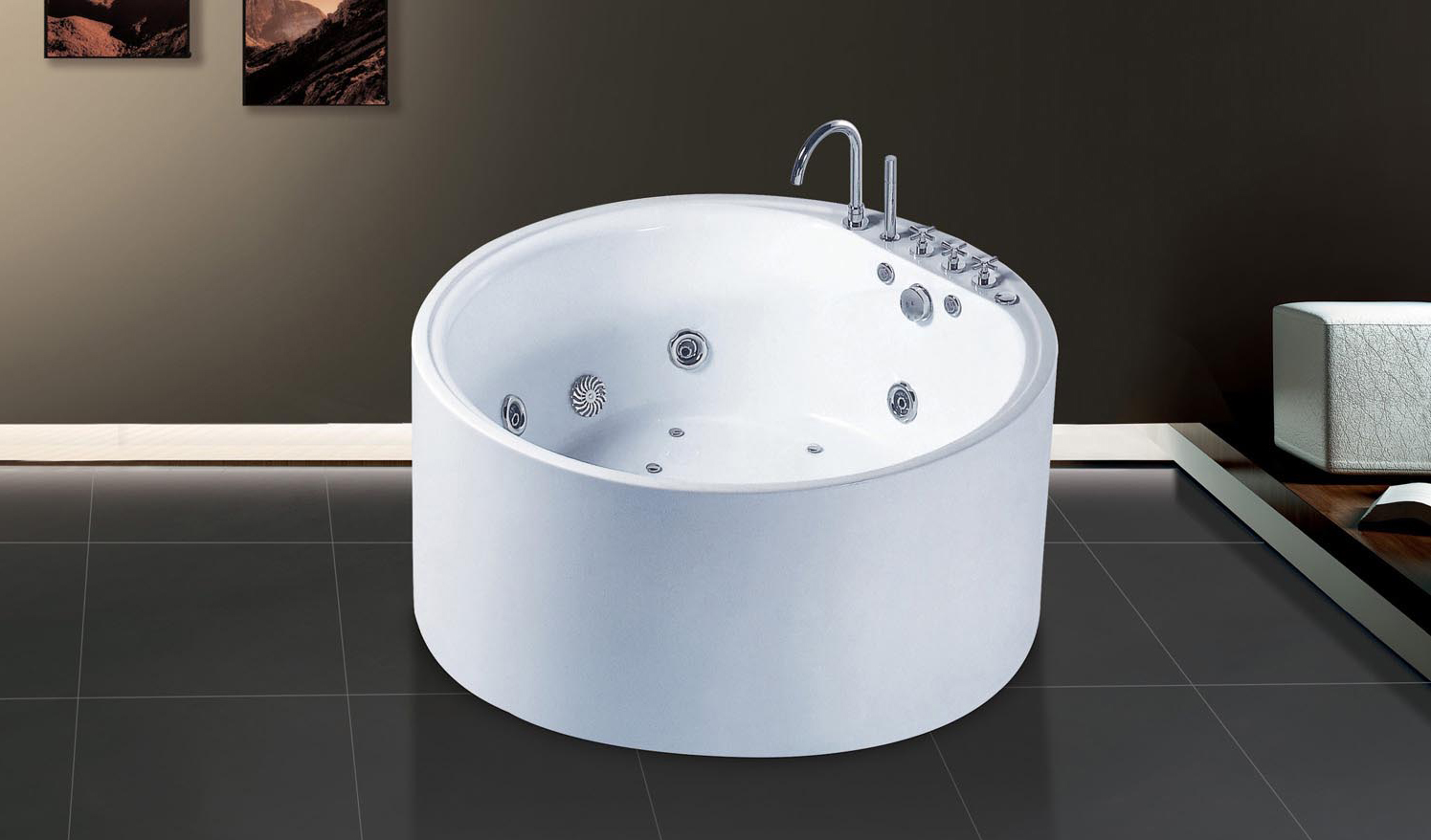 SJ-1003 Round Freestanding Simple Bathtub