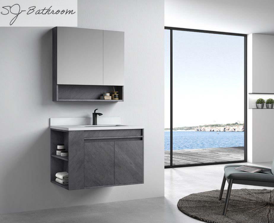 SJ-NPD31 Hanging hotel bathroom cabinet with large storage LED mirror cabinet