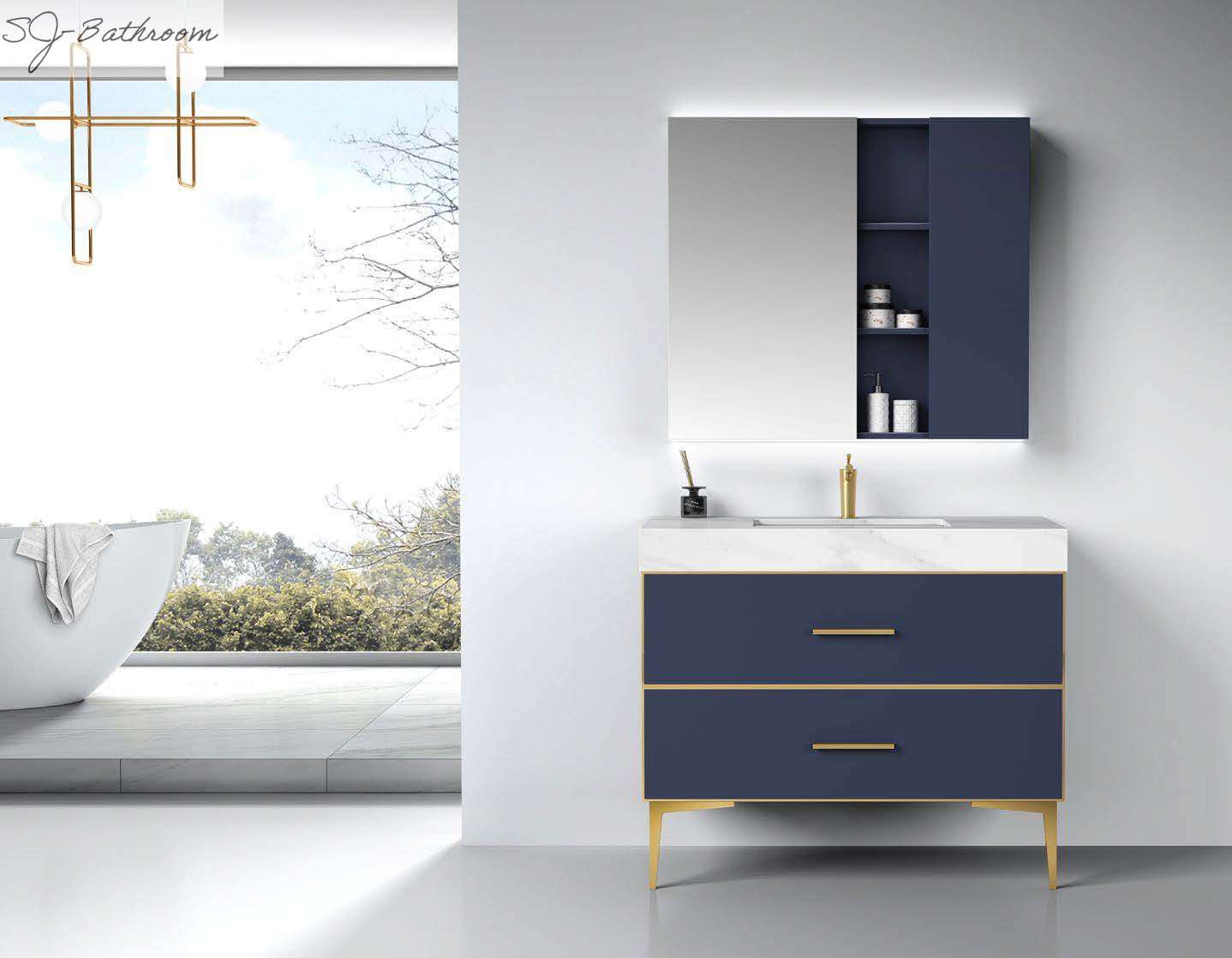 Washroom basin mirror cabinet set hot selling in European market SJ-2025