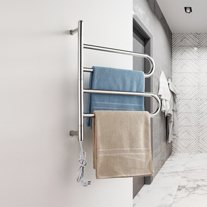 9009 SS304 Stainless Steel Bathroom Rack Towel Holder Electric Towel Bars