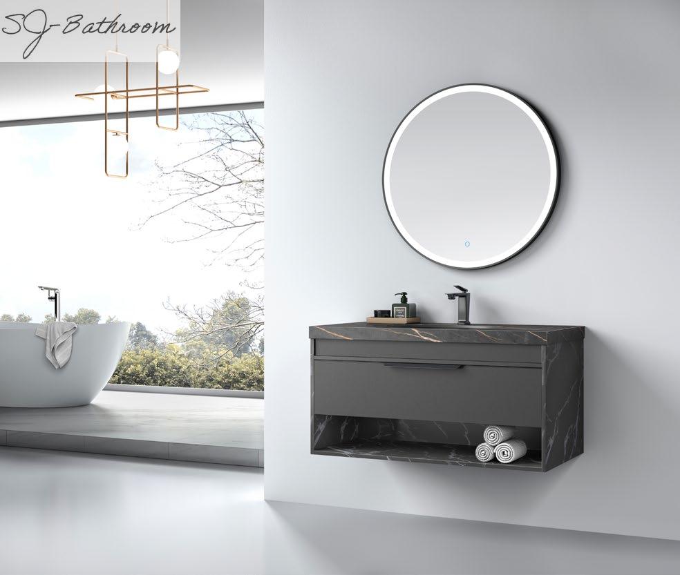 SJ-NPD6 modern single basin hanging bath basin cabinet
