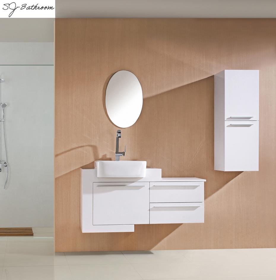 SJ-NG974 modern white glossy bathroom cabinet furniture