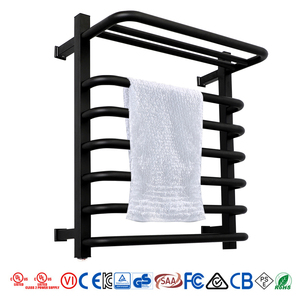 9044 black Bathroom Furniture Black Color Towel Warmer Stainless Steel Heated Towel Rack